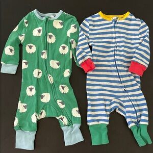 Baby Boden Green and Blue Baby Onesies 0-3 Months
